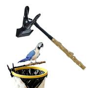 Percha Aves - Percha con Clip para Inseparables | Entrenadora para Loros sobre Papelera - para Amantes de Animales Entrenadores Refugios Hogar Oficina y Conure