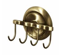 Percha Baño Latón Antiguo 4 Ganchos