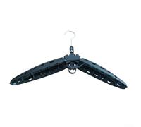 Percha compacta para trajes de neopreno con ancho ajustable, perfecto para guardar y secar trajes de surf y buceo (negro)