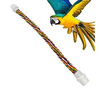 Percha de algodón multicolor, juguete de cuerda elástica para pájaros, soporte de perca para loros, cuerda de escalada para pájaros, perchas de ducha para jaulas de pájaros, juguete de equilibrio para