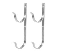 Percha de Aluminio para Piscina, Soporte Plata de Alta Capacidad Exterior | Ganchos para Herramientas, Varilla de Aluminio, Accesorios de Piscinas Desmontables