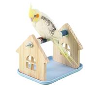 Percha de asiento - 5 en 1 juguete interactivo - Percha con función de cuidado de las garras para periquitos - para pajareros, interiores y exteriores, canarios, cacatúas inseparables