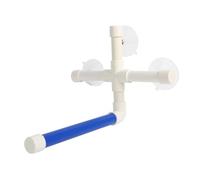 Percha de baño para periquitos, percha de ducha para pájaros, plataforma de pie, ventana con ventosa, para jugar, para loros, cacatúas, periquitos, pájaros, casa para adultos al aire libre