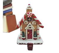 Percha de calcetín de Navidad, árbol de jengibre, muñeco de nieve, ganchos de resina para habitación, gancho de chimenea para Navidad, hogar, vacaciones, decoración de encimera de mantel
