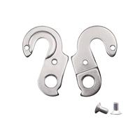 Percha de cambio MTB de aleación de aluminio | Mecanizado CNC para bicicletas de montaña y carretera - Gancho trasero de repuesto universal con tornillos de montaje para un cambio preciso (gris claro)