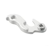 Percha de cambio trasera de aleación de aluminio para bicicletas de trekking, color plateado para gancho trasero de bicicleta, reemplazo de soporte de marco, soporte de engranaje Mech compatible con
