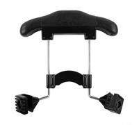 Percha de coche para ropa con brazo telescópico y sistema de montaje de patas de doble tarjeta, fijación estable a barras de soporte del reposacabezas (negro)