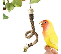 Percha de cuerda de pájaro, loro swing perch, diseño flexible bendable, algodón textura, cócteles jaula playground for Outdoor Patio Balcony Hallway Use, 15,75 x 0,79 x 0,79 pulgadas