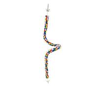 Percha de cuerda en espiral de algodón colorido para pájaros, juguetes de cuerda para pájaros, cuerda de jaula para loro/periquito/cacatúa (colorido)