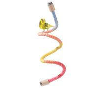 Percha de cuerda para pájaros, colorida y flexible para loros, jaula de pájaros, juguetes de pie para cacatúas, periquitos, pájaros de amor, pinzones, loros