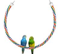 Percha de cuerda para pájaros con espiral para loros