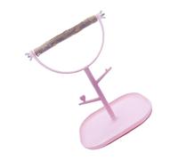 Percha de entrenamiento para pájaros con bandeja de residuos desmontable y superficies de textura, soporte para ejercicio de pico y masaje de pies, plataforma para pájaros para periquitos