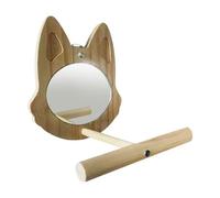 Percha de espejo, perchas, sheset Stand Play Toys, SCAKEET juguete interactivo para pequeños periquitos Macaw Lovebird Cockatiel Cage Accesorios