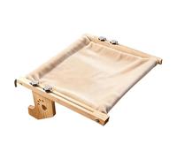 Percha de Gatos en la Ventana Con Estructura De Madera Sólida | Con Hamaca para Gatos de Suave Destinado a en Interiores, Habitación, Apartamento y Balcón