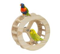 Percha De Jaula De Pájaros - Rueda De Madera Juego De Inteligencia Y Enriquecimiento | Soporte y Percha Para Pájaros | Para Cóctel Periquito Conure Canario Inseparable Loro Gris De África A