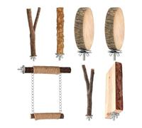 Percha de Loros | Set Y Bandeja Madera Tus Aves | Percha De Descanso para Cacatúas | Aves: Periquitos, Ninfas, Conuros, Cacatúas, Inseparables, Canarios y Pinzones