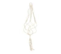 Percha de Macramé para Ukelele Montaje en Pared, Blanco | Algodón y Lino, Diseño Tejido Creativo, Sujeción Estable, Decoración Mural y Guardado para Instrumentos