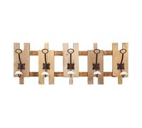 Percha de madera de 5 ganchos 70x10x25