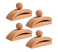 Percha de madera - Ganchos de madera de 0.4 pulgadas, ganchos flexibles para tapices para paredes, soporte de exhibición de 4 clips | Abrazaderas decorativas para mantas para alfombra, tela, paneles