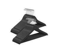 Percha de Madera Juego de 30 Madera de Abedul para Chaquetas Negro Tinta