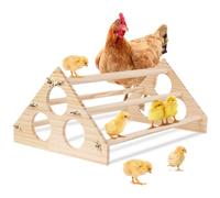 Percha de madera para entrenamiento, divertido gimnasio de la selva de pollos, equipo de barra de gallo en tamaño grande, 16.14 x 10.63 x 7.08 pulgadas