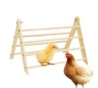 Percha de madera para gallinero, soporte portátil que ahorra espacio para gallinas, pollitos, hábitat de aves de corral, criadores y pájaros de patio trasero, 13.78 x 10.24 pulgadas