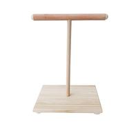 Percha de madera para loros para soporte en T, entrenamiento de pájaros, juguetes para moler patas, cacatúas para pájaros grandes, accesorios de jaula para periquitos, percas para loros, cuerda para
