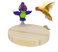 Percha de madera para pájaros, herramienta de entrenamiento de soporte de 6.3 x 3.54 pulgadas, juguetes de enriquecimiento de rompecabezas de inteligencia, uso para periquitos, perca de loros de