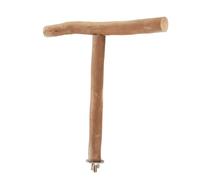 Percha de madera para pájaros, soporte de jaula de pájaros en forma de T, plataforma de percha de madera para jaula de pájaros, molienda de patas, ramas de perca de pájaros, accesorio para pájaros de