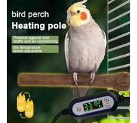 Percha de madera simulada, percha para pájaros calentada para jaula - de soporte de madera simulada calentado | Estación de calefacción estable para pájaros, poste para mas, minas, loros grises africa