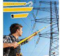 Percha de medición aislada, vara telescópica aislada multicolor 6-18 m (Yellow,L 39,4 ft/12 m)
