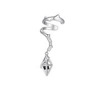 Percha de oreja de piedra con forma única, sin perforación, clip de presión, joyería exagerada para mujer