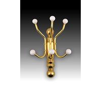 Percha DE Pared EN Metal Dorado. Decorativa Percha DE Pared con 6 Brazos