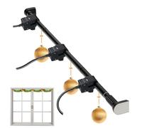 Percha De Péndulo De Puerta Delantera, Colgante Ajustable De Guirnalda,Heavy Duty Sobre El Gancho de la Puerta | Sin Perforación Necesaria Barra de sujeción ajustable, Colgante Reutilizable Removible