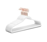 Percha de plástico Antideslizante 45 cm, Percha mágica Terciopelo for Ropa, Abrigos, sin Dejar Rastro(White Rose Gold)