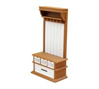 Percha de ropa en miniatura para entrada de ropa, zapatero para casa de muñecas a escala 1/12, armario de paisaje para ropa de muñeca, accesorios realistas para la casa