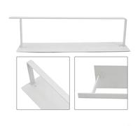 Percha de ropa organizador para montaje en pared, estante de almacenamiento retráctil para baño, cuarto de lavado y armario (blanco)