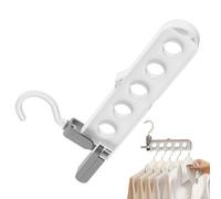 Percha de ropa plegable para colgar en la pared, estante plegable para ropa sucia, práctico perchero de viaje de 5 agujeros para colgar en la pared, estante de secado retráctil, organizador de armario