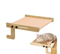 Percha de ventana para gatos, cama de madera sin taladrar para gatitos expuestos al sol, asiento para gatos en alféizar de ventana, para padres de animales amantes de los animales, hogar, oficina
