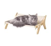 Percha de ventana para gatos, hamaca para mascotas, marco de madera resistente, lavable a máquina, 58,92 cm, 23,2 pulgadas, para interior y exterior