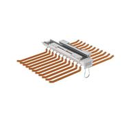 Percha extensible ajustable, barra de armario extraíble que ahorra espacio, estante resistente para pantalones, capacidad de carga de 33 libras, riel versátil para un almacenamiento eficiente (negro)