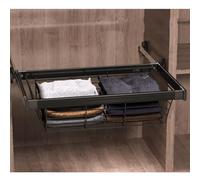 Percha extraíble para Pantalones, Perchero Extensible para Pantalones - Solución de Almacenamiento Multifuncional para Armario, vestidor y alacena - Rieles deslizantes y cestas Que ahorran e
