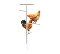 Percha grande para pollos, juguete de madera para gallinero, accesorio para gallinero, soporte de asiento para gallinas con conector de tierra de metal para pollos, gallos, loros grandes