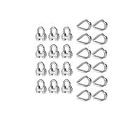 Percha Kit Abrazadera Cable Dedal Abrazadera Cable Cuerda Alambre M6 1/4 Pulgada para Aparejo Dedal Cable Cuerda Alambre 1/4 Pulgada, 12 Juegos