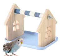 Percha Loros - Accesorios 5 En 1 Para Jaulas De Mascotas Y Aves,Percha Con Bandeja Y Juguetes De Enriquecimiento Para Aves,Para Aviario Doméstico Interior Exterior Canarios Inseparables Cacatúas Conur