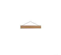 Percha magnética de madera hecha de teca natural para mostrar carteles y obras de arte, cuenta con pines magnéticos para cambios de daños y múltiples opciones de tamaño (31 cm)