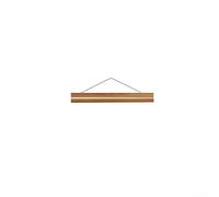 Percha magnética de madera hecha de teca natural para mostrar carteles y obras de arte, cuenta con pines magnéticos para cambios de daños y múltiples opciones de tamaño (41 cm)
