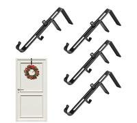 Percha para chimenea, juego de 4 ganchos ajustables para guirnaldas para decoraciones navideñas, decoración del hogar con ganchos, soporte de guirnalda multiusos para árbol, valla, balcón, terraza