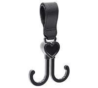 Percha para cochecito de bebé, ganchos dobles, accesorios de coche, organizador de carrito de bebé, 30 kg, soporte de carga, doble gancho