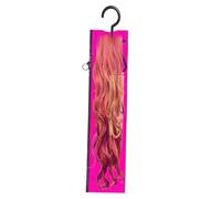 Percha para extensiones de cabello, almacenamiento de bolsas de pelucas con colgador, organizador portátil para pelucas, extensiones de pelo, paquetes de coleta, almacenamiento, portapelucas